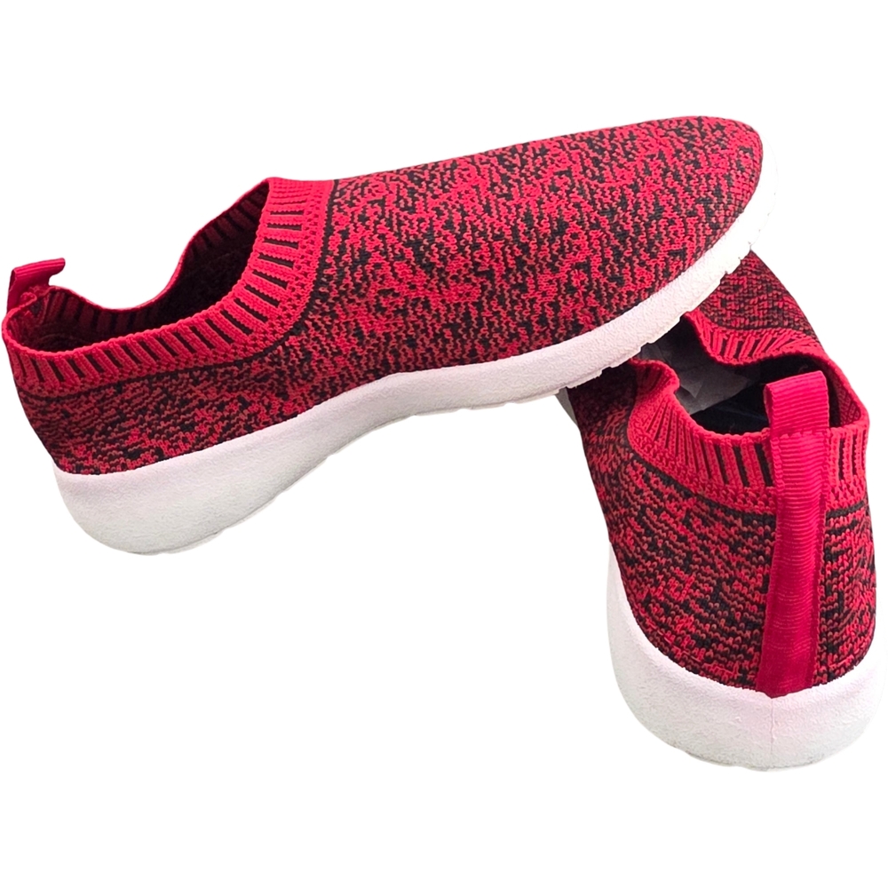 Women’s Slip-On Knit Sneakers in Red